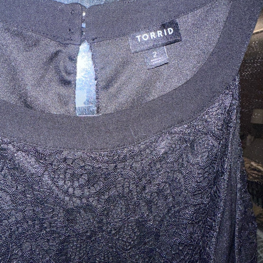 Torrid Black Lace Blouse